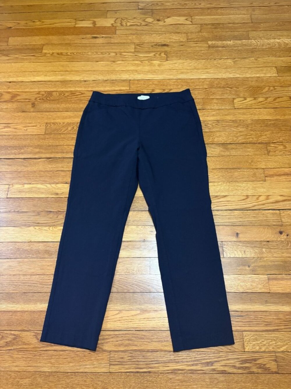 Talbots Womens Pull On Dress Pants Plus Size 14W Black Stretch Career Trousers